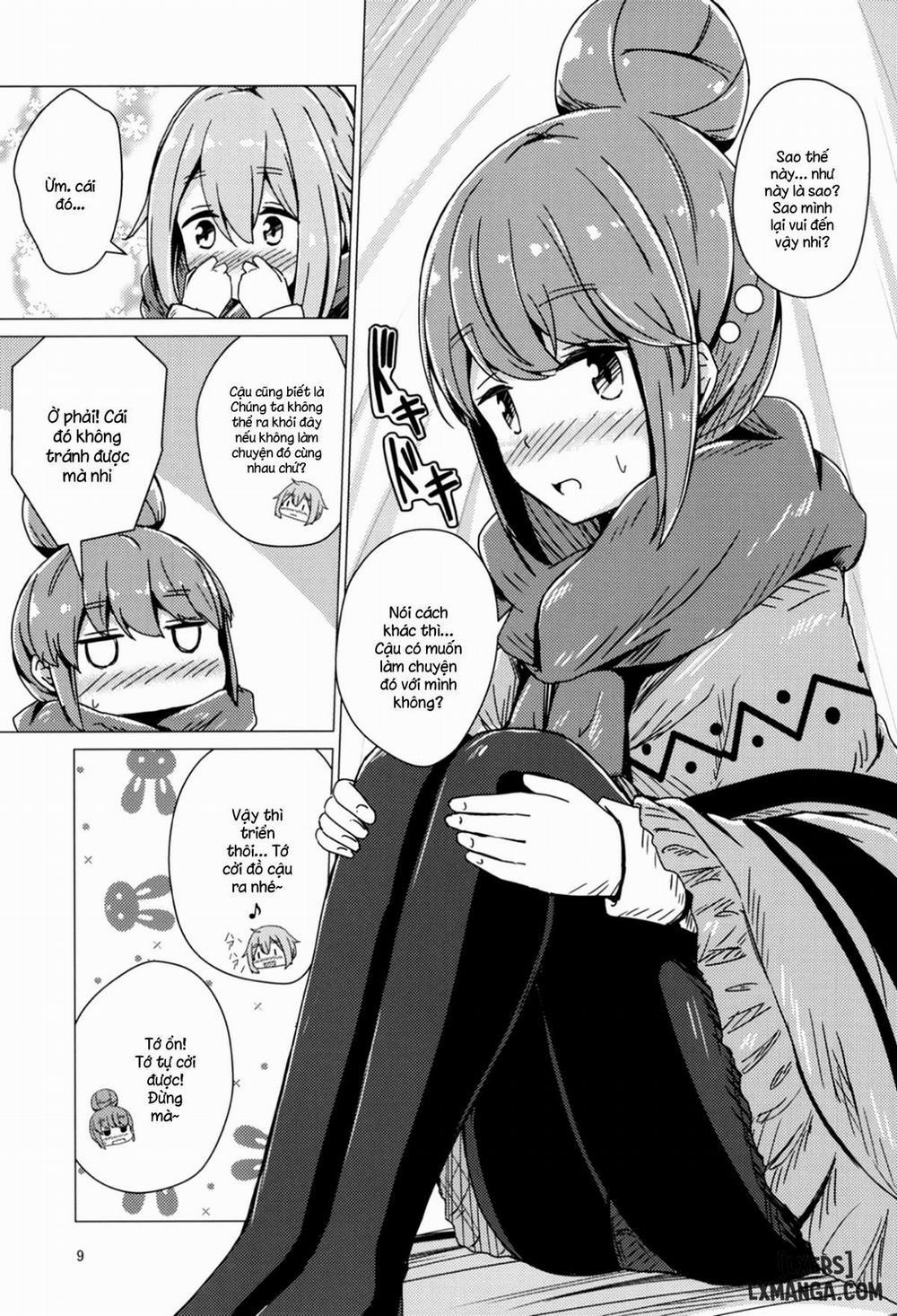 Sex Shinai to Derenai Tent ni Tojikomerareta NadeRin Oneshot trang 7