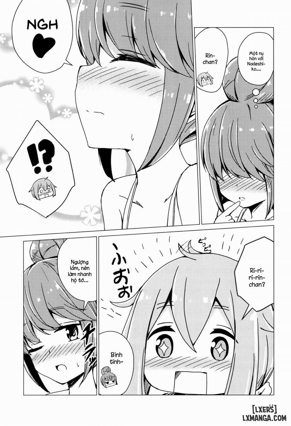 Sex Shinai to Derenai Tent ni Tojikomerareta NadeRin Oneshot trang 9