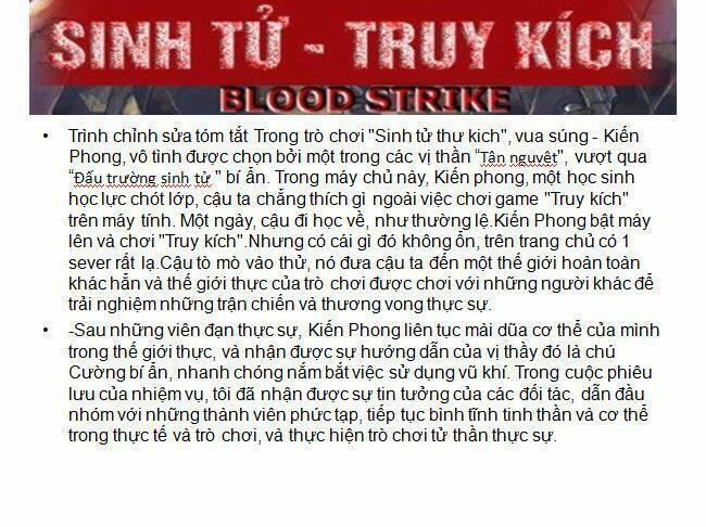 Sinh Tử Thư Kích 0.0 Ngoại truyện 0 Giới thiệu nhân vật trang 20