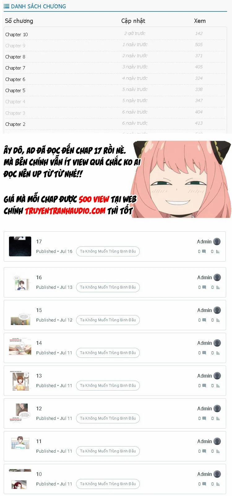 Ta Không Muốn Trùng Sinh Đâu 11 trang 11