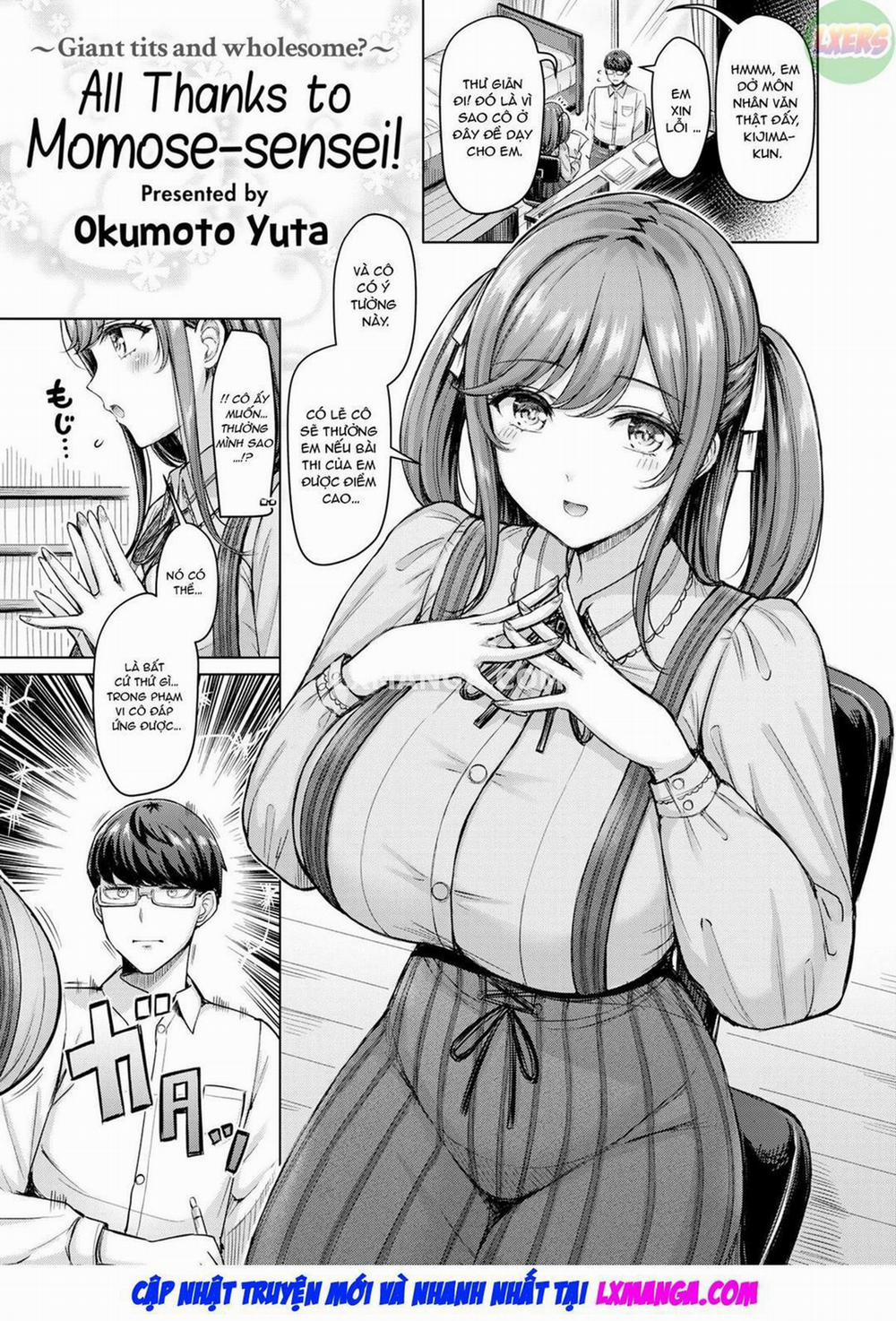 Tất cả là nhờ Momose-sensei! Oneshot trang 1