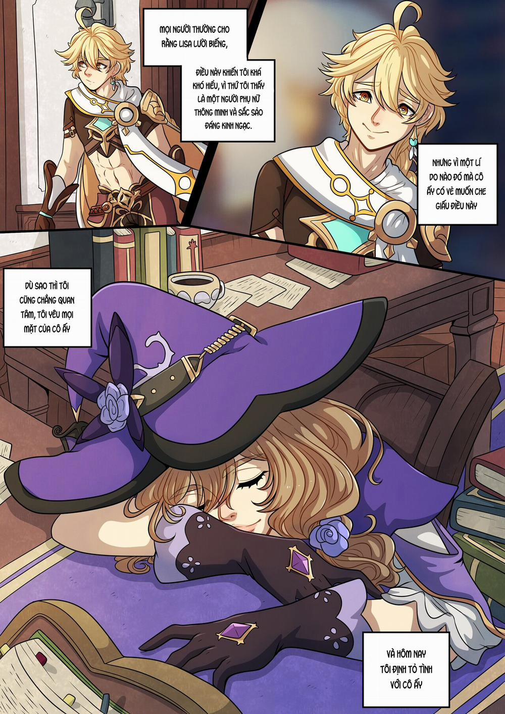 The Traveler's Guide to Teyvat's Heart-Lisa Oneshot. trang 5