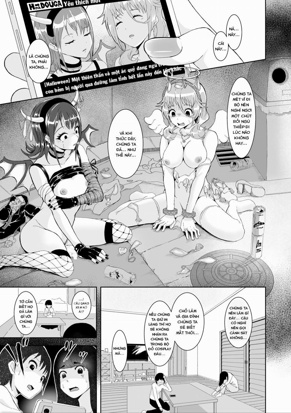Thiên thần và ác quỷ bị địt ngày Halloween Oneshot trang 1