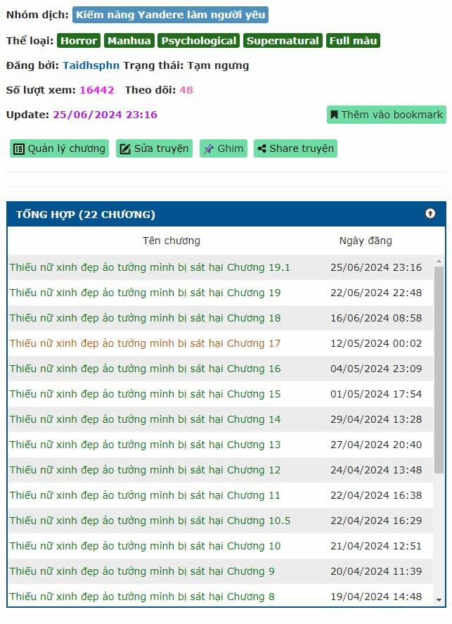 Thiếu Nữ Xinh Đẹp Ảo Tưởng Mình Bị Sát Hại 20 trang 48