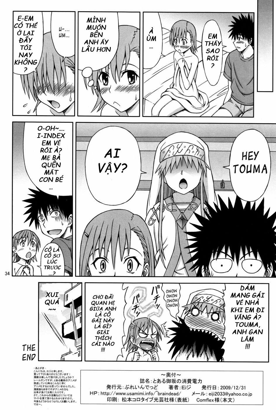 Toaru Misaka No Shouhi Denryoku (Toaru Majutsu No Index) Oneshot trang 33