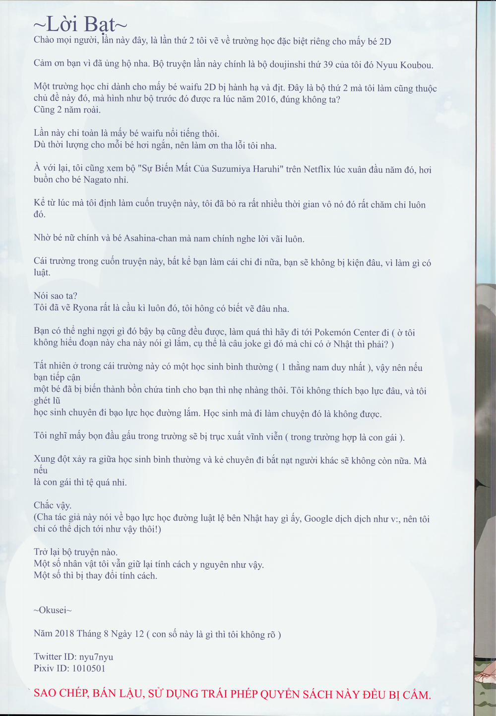 Tôi Sẽ Địt Hết Waifu Của Các Bạn Oneshot (Full màu) trang 23