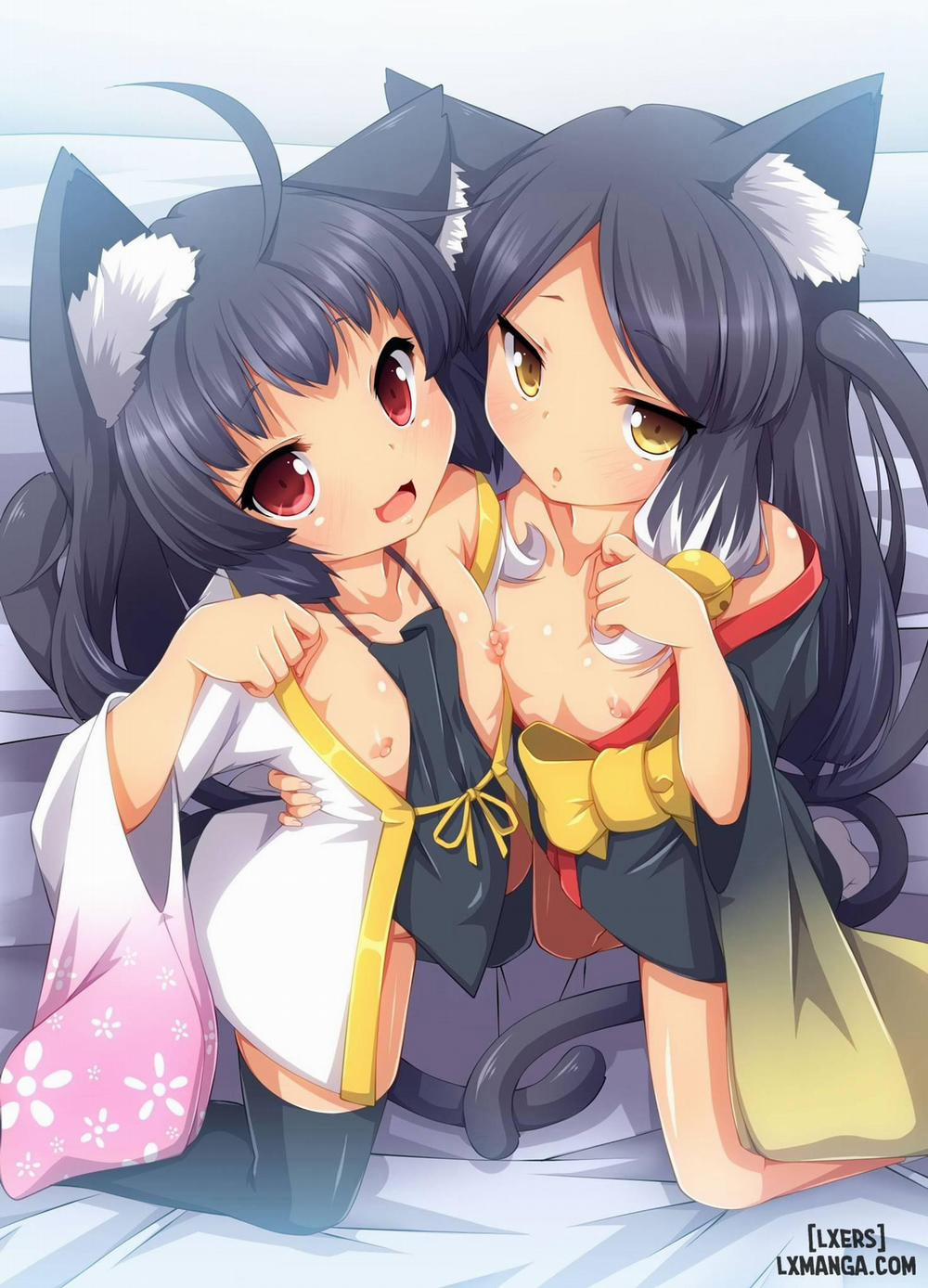 Tsundere Neko Shimai no Zenshin Gohoushi SEX Oneshot trang 1