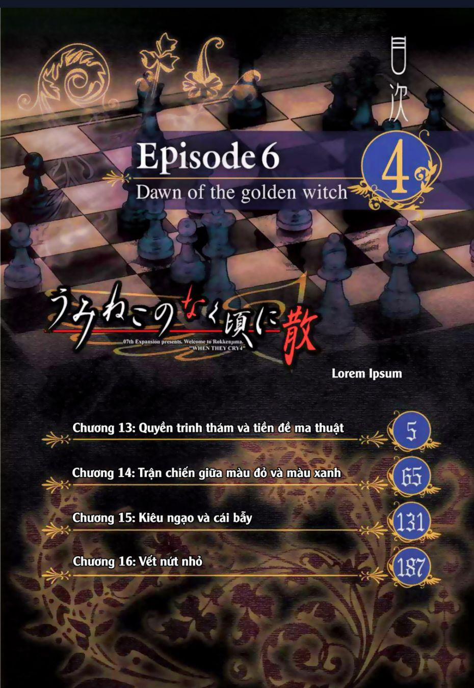 Umineko No Naku Koro Ni Chiru Episode 6: Dawn Of The Golden Witch 13 trang 4