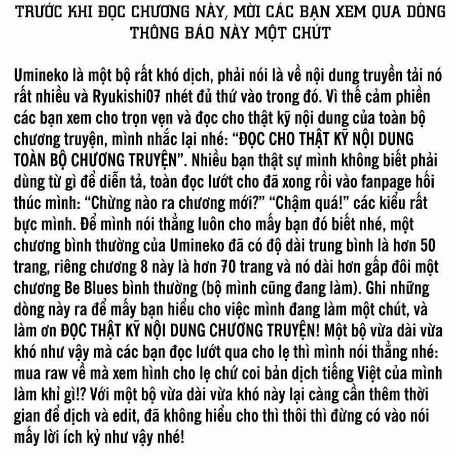 Umineko No Naku Koro Ni Chiru Episode 6: Dawn Of The Golden Witch 8 trang 1