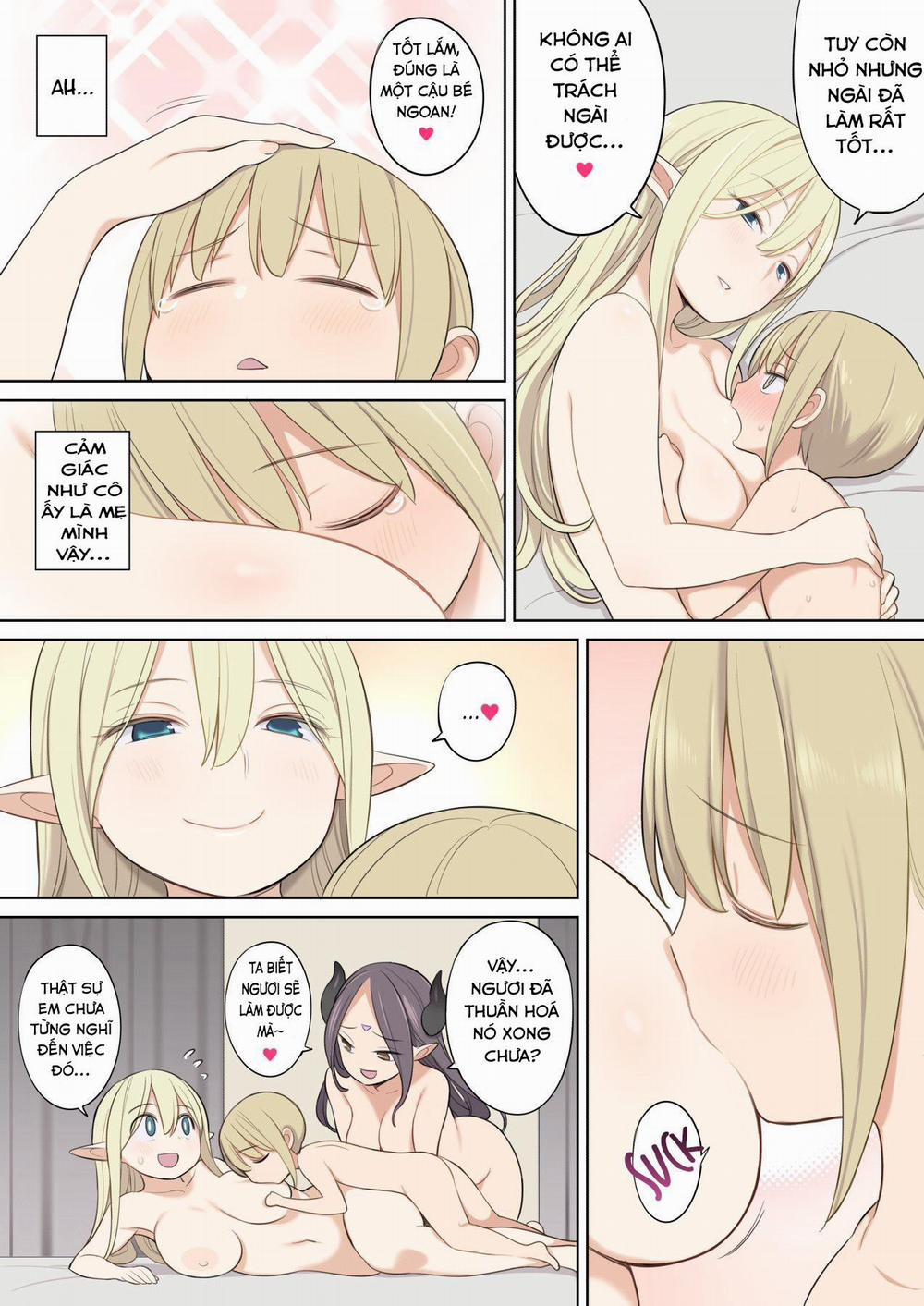 Vị anh hùng vì nước quên thân - Toraware Yuusha To Maou (Onna) To Elf Oneshot trang 32