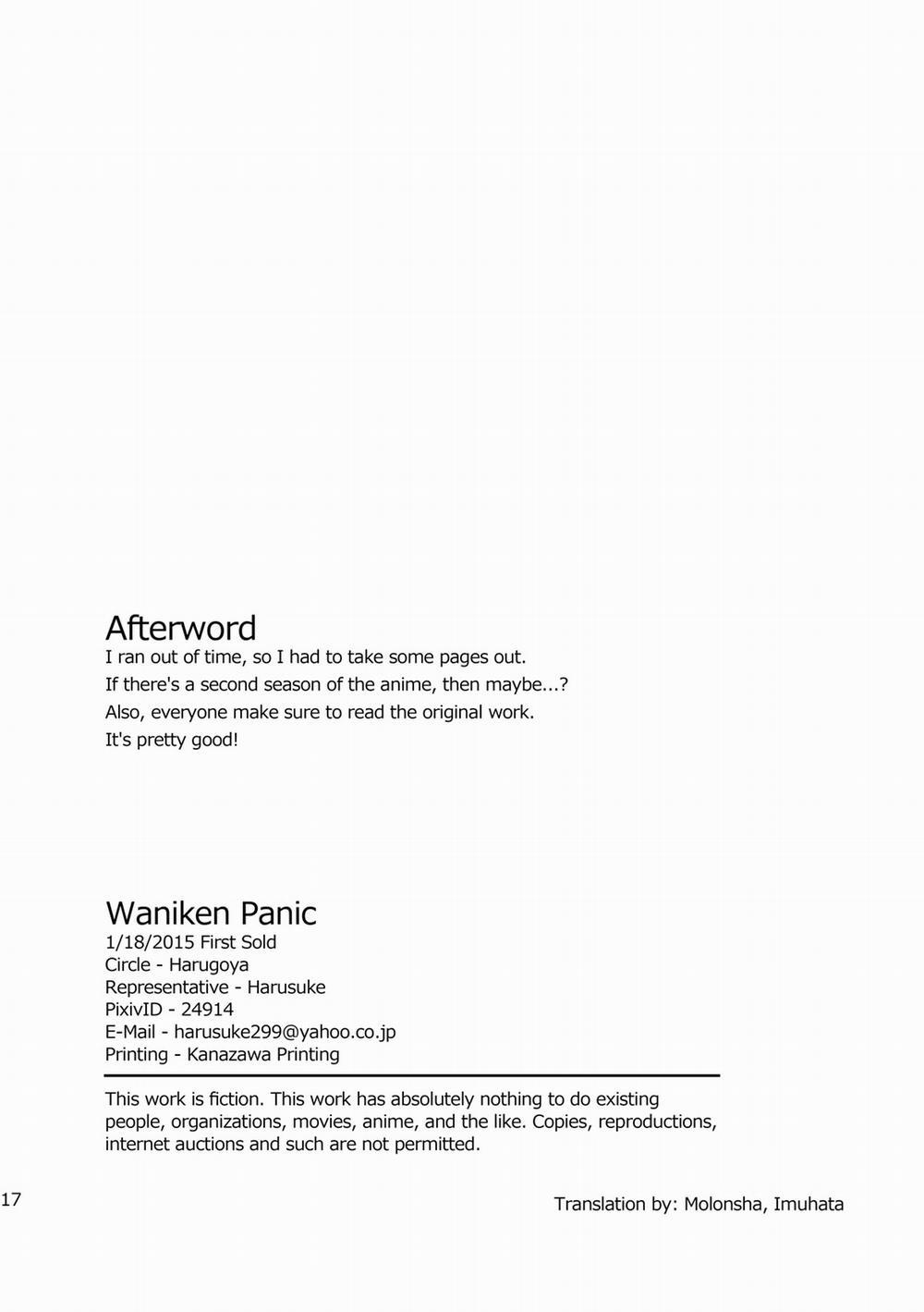 Waniken Panic (Amagi Brilliant Park) Oneshot trang 16
